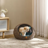 Sam's Pets Nala 20'' Dog Cat Bed In Brown Oak