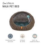 Sam's Pets Nala 20'' Dog Cat Bed In Brown Oak