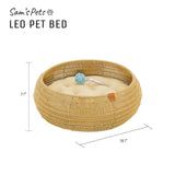 Sam's Pets Leo 19'' Dog/Cat Bed In Beige