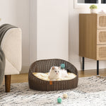 Sam's Pets Luna 23'' Dog/ Cat Bed In Brown Oak