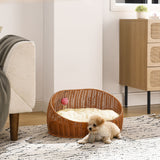 Sam's Pets Luna 23'' Dog/ Cat Bed In Natural Oak