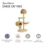 Sam's Pets Chase 63" Cat Tree In Natural Oak