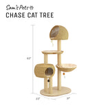 Sam's Pets Chase 63" Cat Tree In Natural Oak