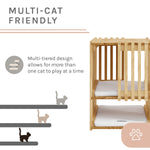 Sam's Pets Yves Rectangle Cat Tower in Natural oak