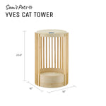 Sam's Pets Yves 24"Cat Tower in Natural oak