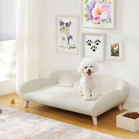 Sam's Pets Akkeri 39" Linen Couch In Cream