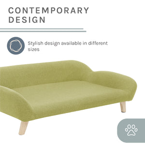 Sam's Pets Akkeri 39" Linen Couch In Olive Green