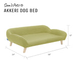 Sam's Pets Akkeri 39" Linen Couch In Olive Green