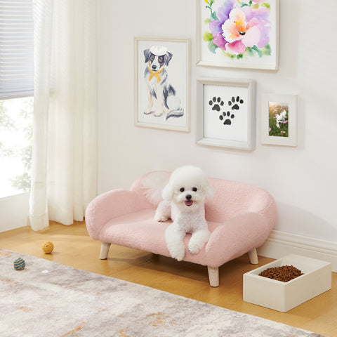 Sam's Pets Akkeri 29" Boucle Couch In Pink