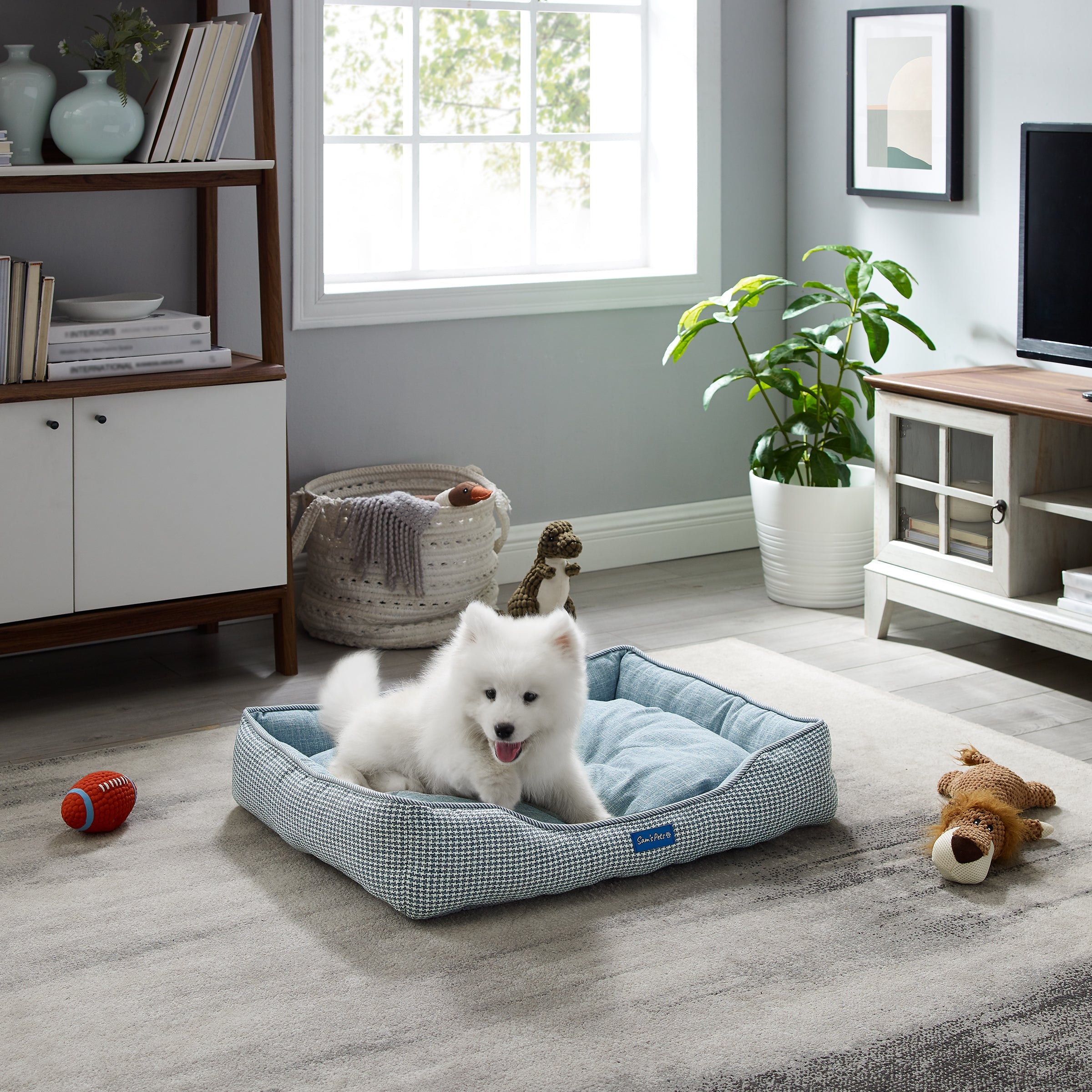 Arlo® Plaid Dog Bed