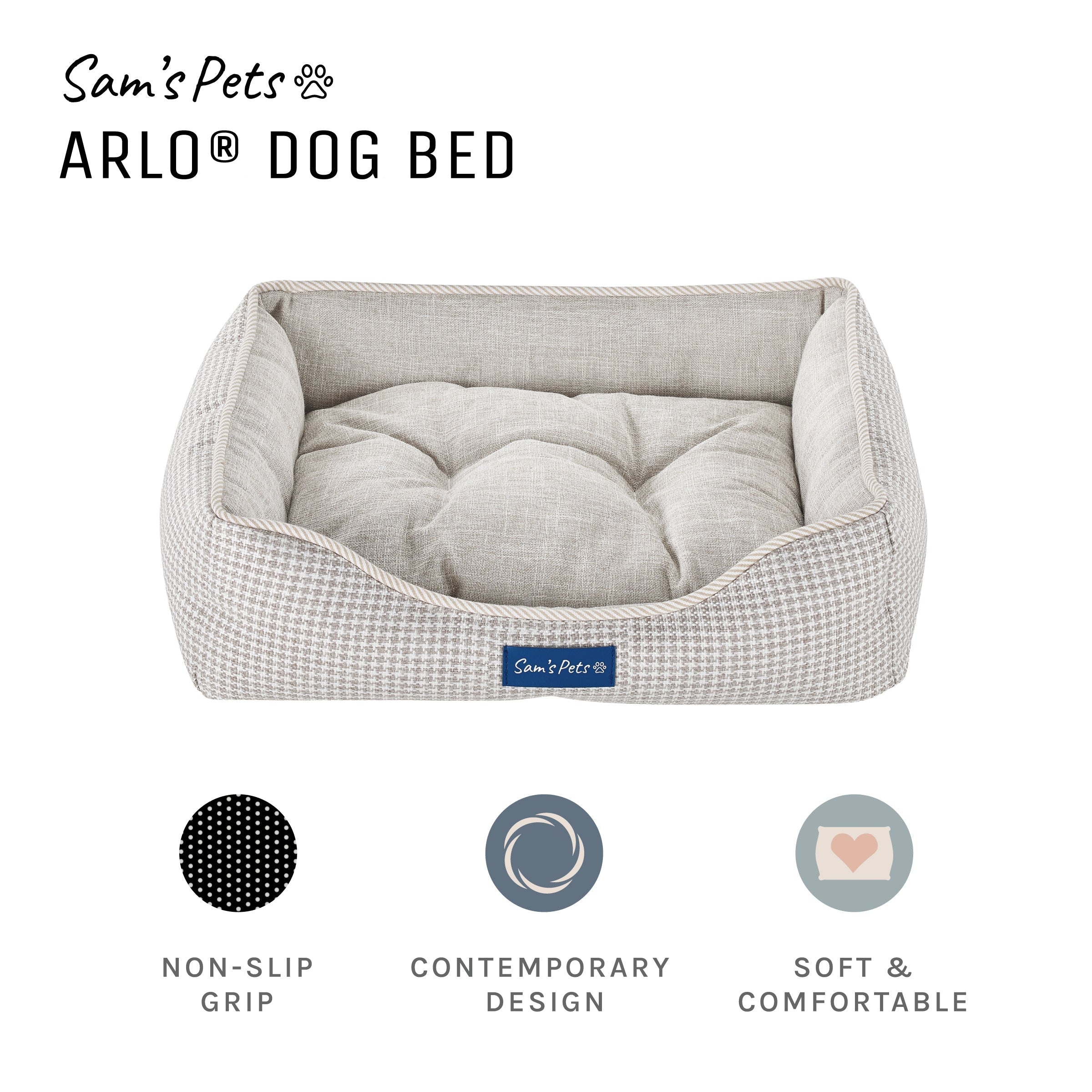 Arlo® Plaid Dog Bed
