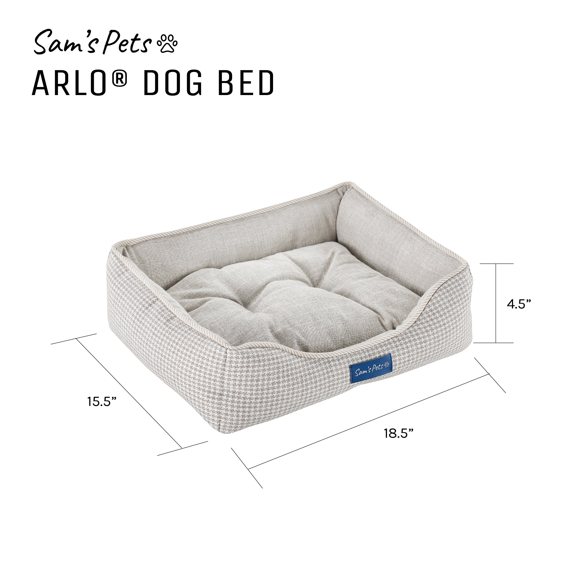Arlo® Plaid Dog Bed