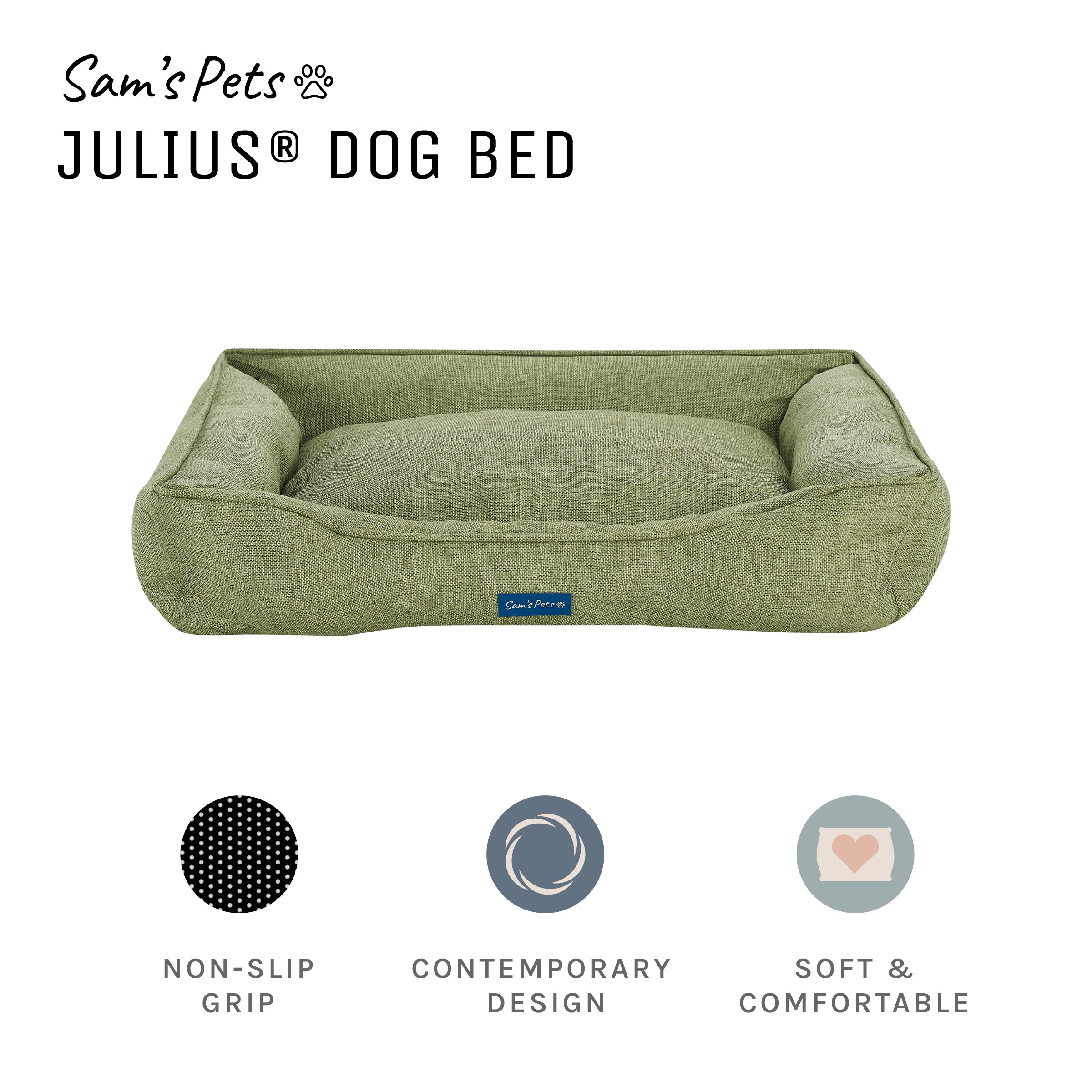 Sam's Pets Julius Medium Olive Dog Bed