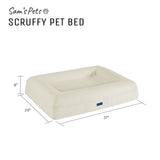 Sam's Pets Scruffy Orthopedic Dog Bed 30" In Cream