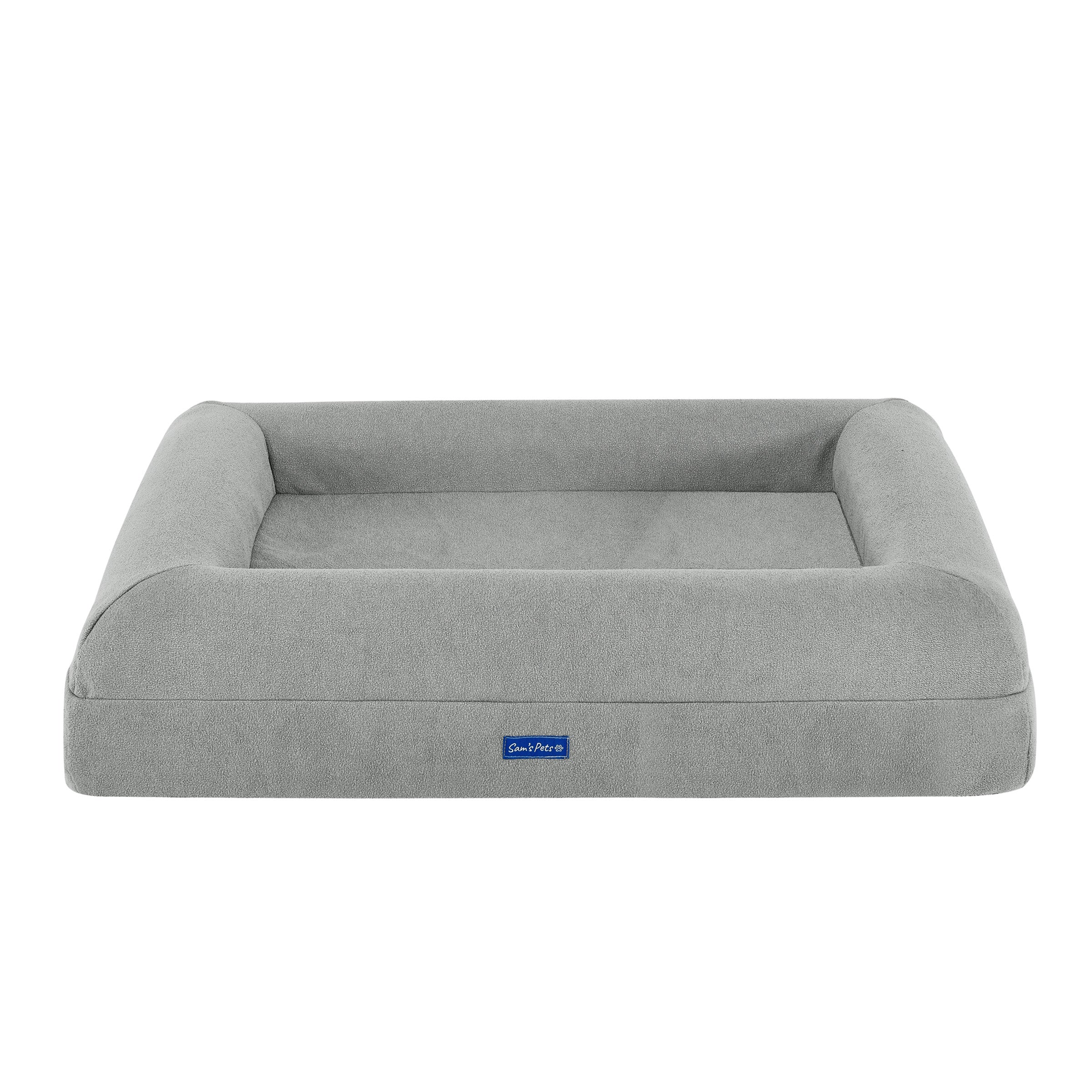 Sam's Pets Scruffy Orthopedic Dog Bed 30" In Light Gray