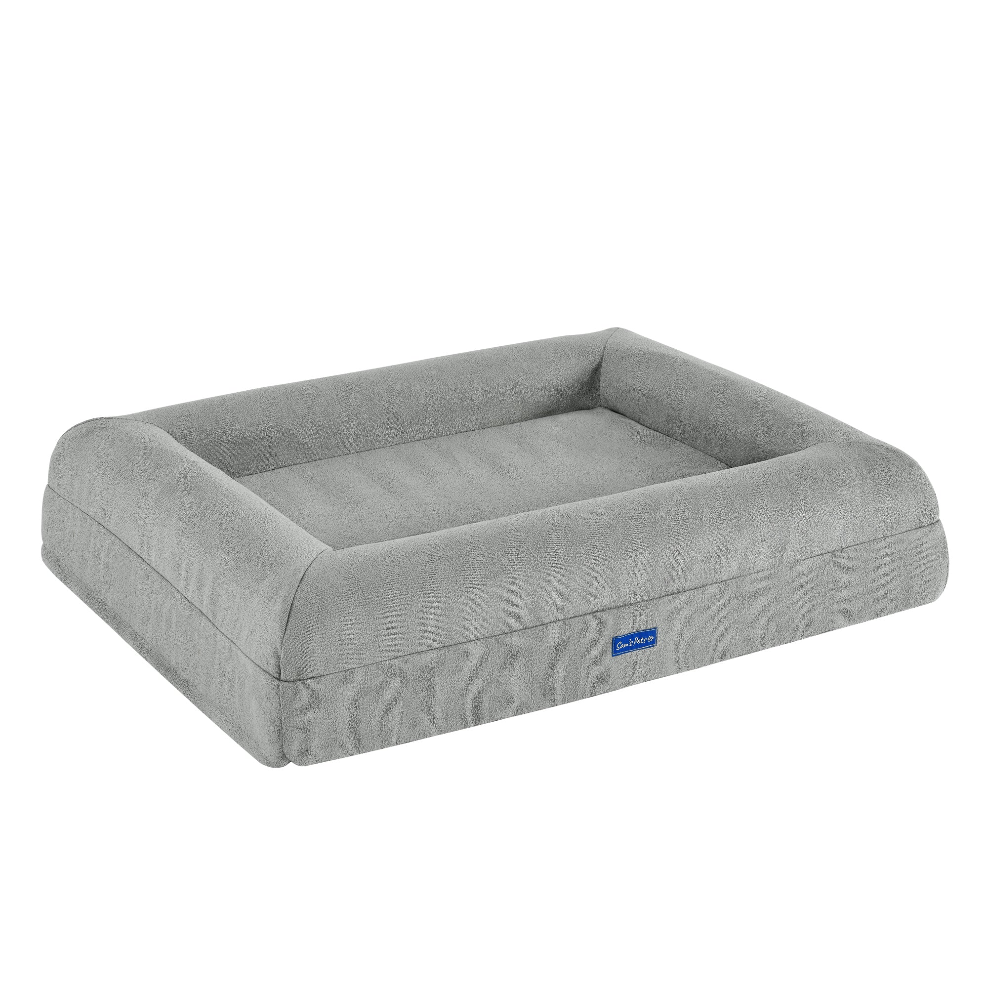 Sam's Pets Scruffy Orthopedic Dog Bed 30" In Light Gray