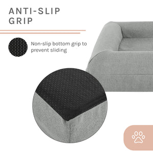 Sam's Pets Scruffy Orthopedic Dog Bed 30" In Light Gray