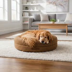 Sam's Pets Scruffy 30" Round Orthopedic Dog Bed In Brown
