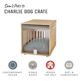 Sam's Pets 25" Charlie Dog Crate In Natural Oak