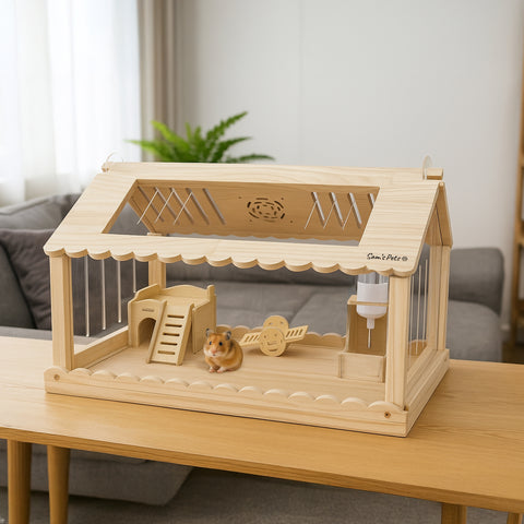 Sam's Pets Biscuit  24" Hamster Cage in Natural Oak