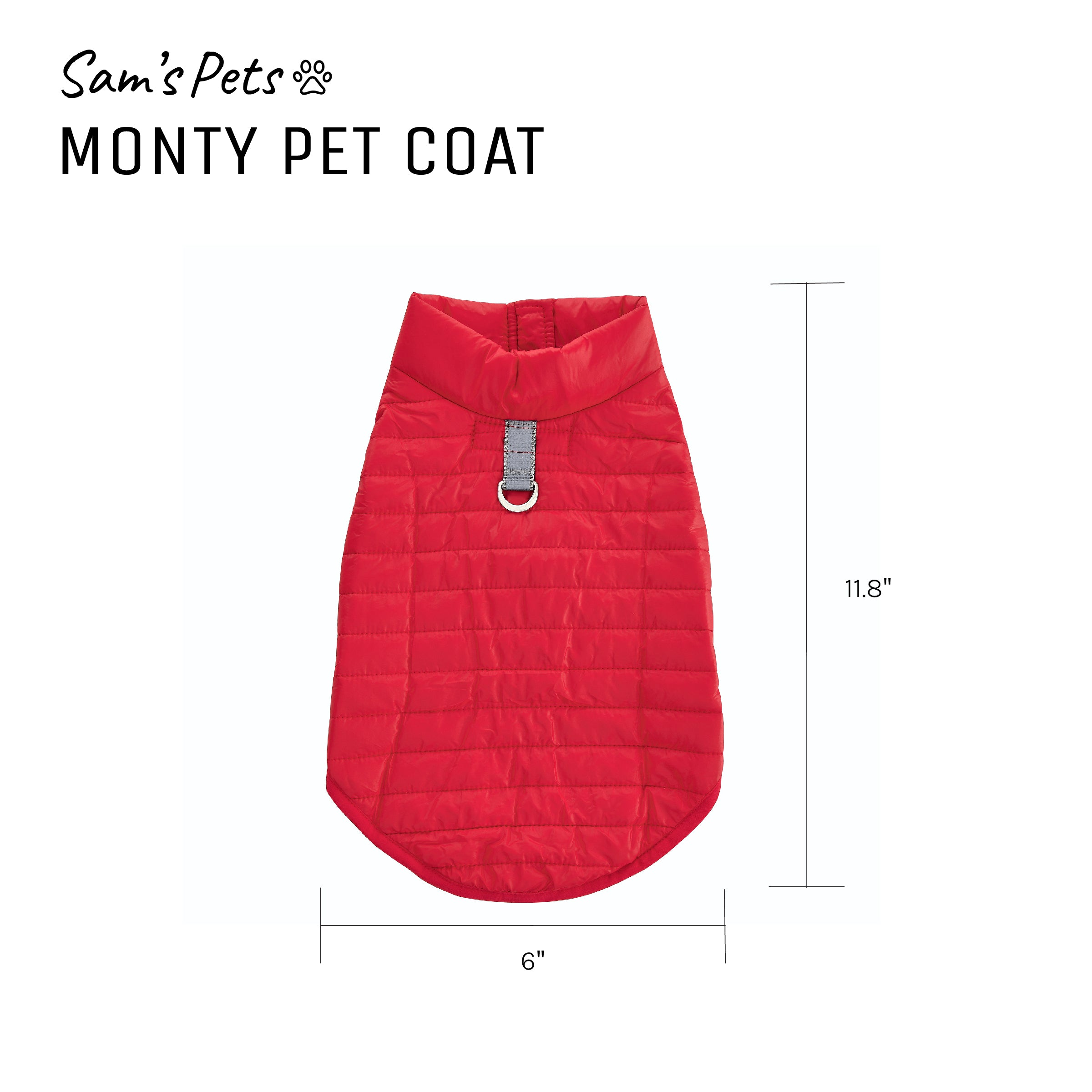 Monty Puffer Jacket In Red / Size:Medium