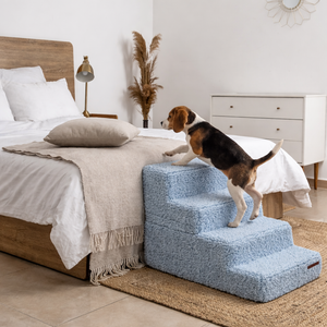 Sam’s Pets Étoile 4-Step Bouclé Pet Stairs In Blue