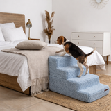Sam’s Pets Étoile 4-Step Bouclé Pet Stairs In Blue