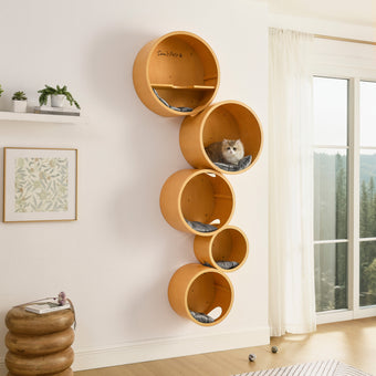 Sam's Pets Simba Circle Haven Wall Hung Cat Tree In Brown