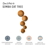 Sam's Pets Simba Circle Haven Wall Hung Cat Tree In Brown