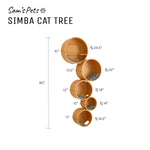 Sam's Pets Simba Circle Haven Wall Hung Cat Tree In Brown