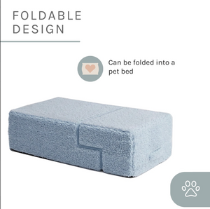Sam’s Pets Étoile 4-Step Bouclé Pet Stairs In Blue