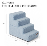 Sam’s Pets Étoile 4-Step Bouclé Pet Stairs In Blue