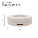 Sam's Pets Scruffy 30" Round Orthopedic Dog Bed In Cream