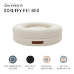 Sam's Pets Scruffy 30" Round Orthopedic Dog Bed In Cream