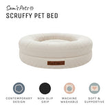 Sam's Pets Scruffy 30" Round Orthopedic Dog Bed In Cream
