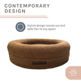 Sam's Pets Scruffy 30" Round Orthopedic Dog Bed In Brown