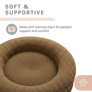 Sam's Pets Scruffy 30" Round Orthopedic Dog Bed In Brown