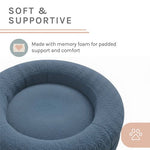 Sam's Pets Scruffy 30" Round Orthopedic Dog Bed In Navy