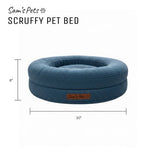 Sam's Pets Scruffy 30" Round Orthopedic Dog Bed In Navy