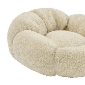 Chloe 19.68'' Cuddler Dog Bed In Beige