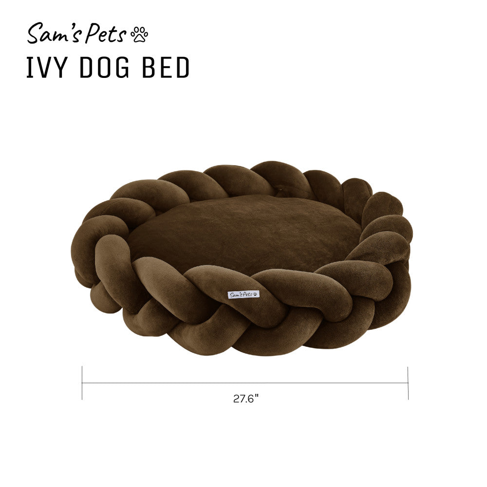 Ivy 27'' Dog Bed In Brown