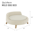 Milo 31'' Dog Bed In Ivory