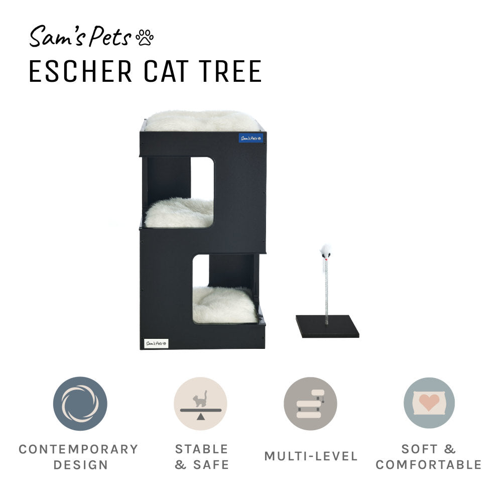 Escher Cat Tree 23.5'' In Black