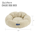 Chloe 19.68'' Cuddler Dog Bed In Beige