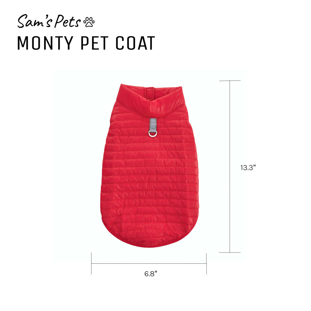 Monty Puffer Jacket In Red / Size:Large