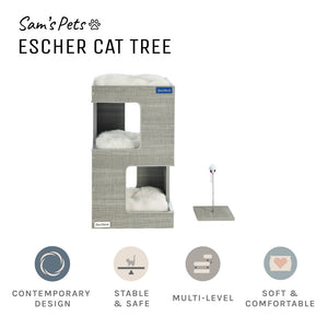 Escher Cat Tree 23.5'' In Grey