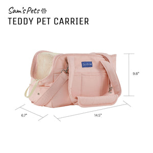 Teddy 14.5'' Dog & Cat Carrier Bag In Light Pink