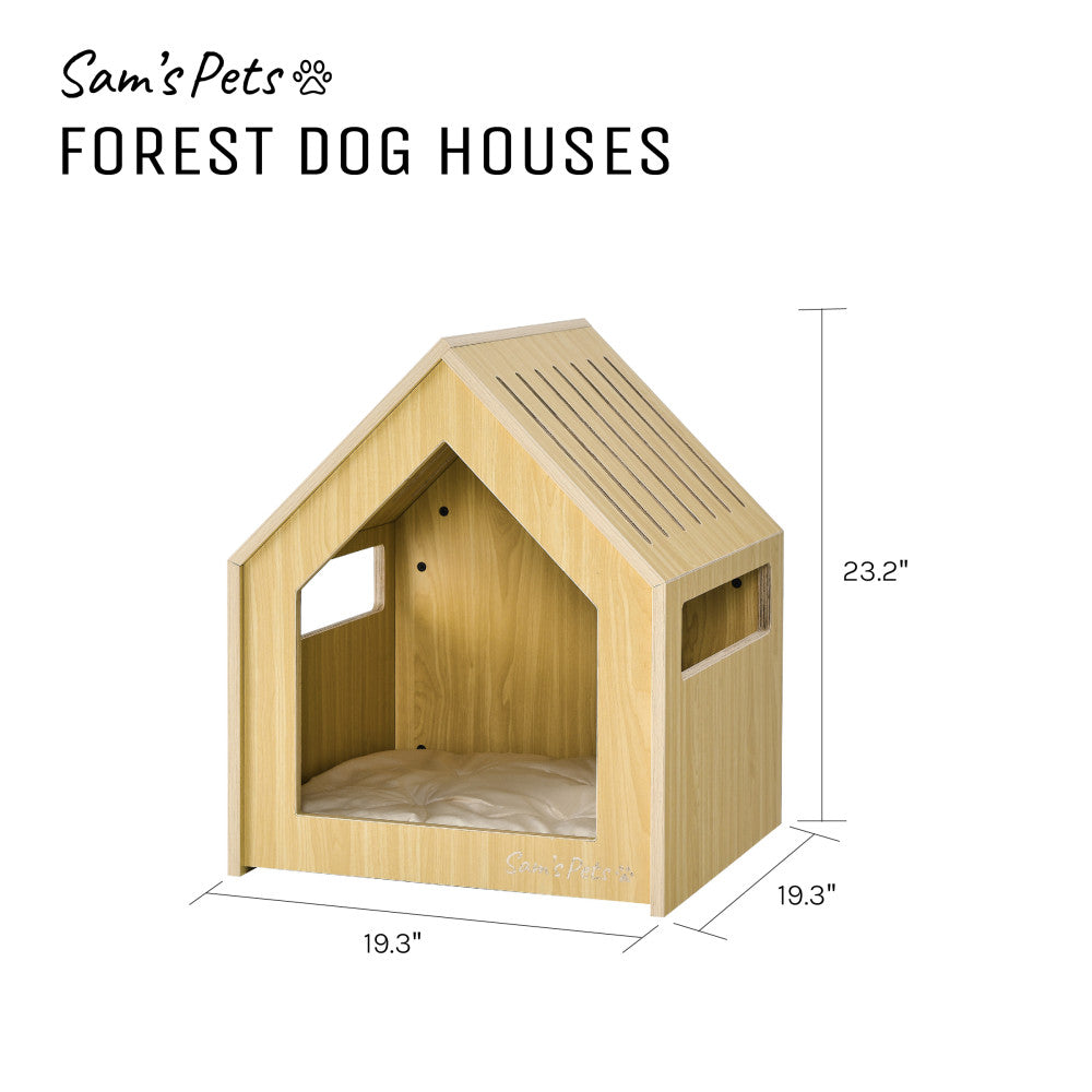 Forest 23'' Dog House In Natural Oak