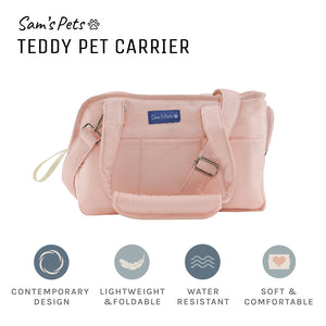 Teddy 14.5'' Dog & Cat Carrier Bag In Light Pink