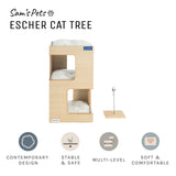 Escher Cat Tree 23.5'' In White Oak